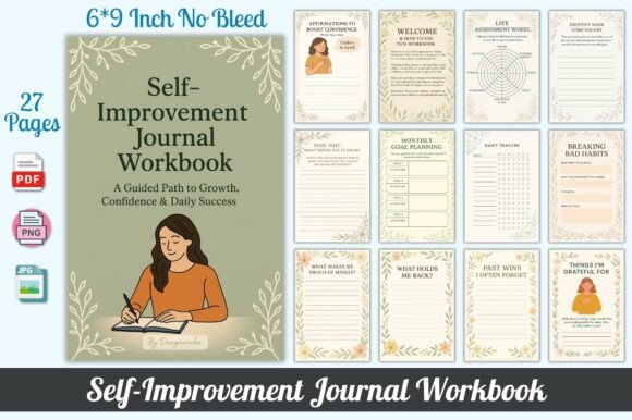 Download Self-Improvement Journal Workbook - Men Collection