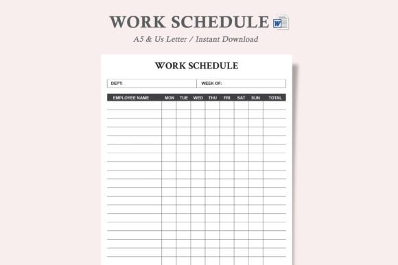 Download HR Work Schedule,HR Template - Work schedule Collection