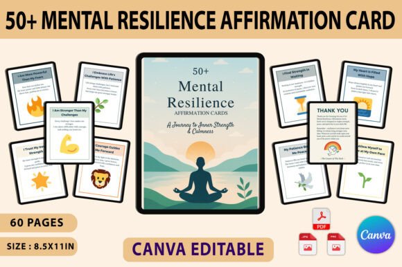 Download 50+ Mental Resilience Affirmation Card - Men Collection