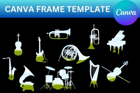 Download Music Elements Canva Frame Template - Men Collection