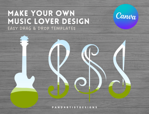 Download Music Instrument and Note Canva Frames - Men Collection