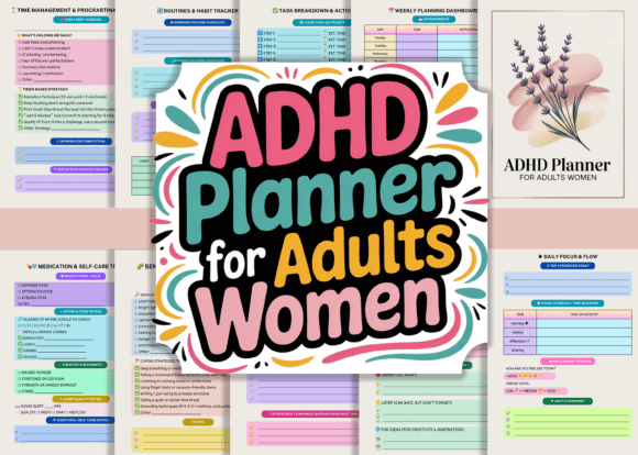 Download ADHD Planner for Adult Women 🧠 KDP - Men Collection